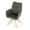 Jídelní židle, zelená, látka, DCH-C2148 GRN2