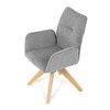 Jídelní židle, šedá, látka, DCH-C2148 SIL2