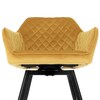 Jídelní židle, žlutá, sametová látka, DCH-425 YEL4