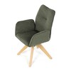 Jídelní židle, zelená, látka, DCH-C2148 GRN2