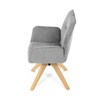 Jídelní židle, šedá, látka, DCH-C2148 SIL2
