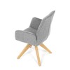 Jídelní židle, šedá, látka, DCH-C2148 SIL2
