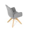 Jídelní židle, šedá, látka, DCH-C2148 SIL2