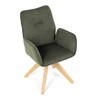 Jídelní židle, zelená, látka, DCH-C2148 GRN2