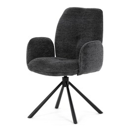 Jídelní židle, černá, látka, DCH-D1330 BK2