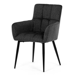 Jídelní židle, šedá, látka, DCH-P3146 GREY2