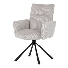 Jídelní židle, krémová, manšestrová látka, DCH-D1332 CRM2