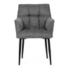 Jídelní židle, šedá, látka, DCH-J2139 GREY2