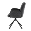 Jídelní židle, černá, látka, DCH-D1330 BK2