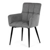 Jídelní židle, šedá, látka, DCH-P3146 SIL2