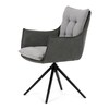 Jídelní židle, šedá, manšestrová látka, DCH-D1345 GREY2