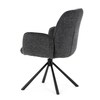 Jídelní židle, černá, látka, DCH-D1330 BK2