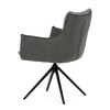 Jídelní židle, šedá, manšestrová látka, DCH-D1345 GREY2