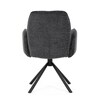 Jídelní židle, černá, látka, DCH-D1330 BK2