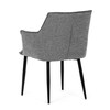Jídelní židle, šedá, látka, DCH-J2139 GREY2