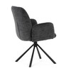 Jídelní židle, černá, látka, DCH-D1330 BK2