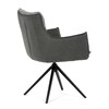 Jídelní židle, šedá, manšestrová látka, DCH-D1345 GREY2
