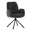 Jídelní židle, černá, látka, DCH-D1330 BK2