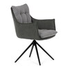 Jídelní židle, šedá, manšestrová látka, DCH-D1345 GREY2