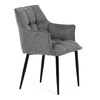 Jídelní židle, šedá, látka, DCH-J2139 GREY2