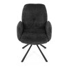 Jídelní židle, černá, látka, DCH-D1330 BK2