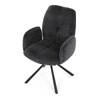 Jídelní židle, černá, látka, DCH-D1330 BK2