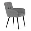 Jídelní židle, šedá, látka, DCH-P3146 SIL2