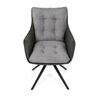 Jídelní židle, šedá, manšestrová látka, DCH-D1345 GREY2