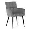 Jídelní židle, šedá, látka, DCH-P3146 SIL2
