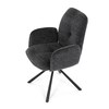 Jídelní židle, černá, látka, DCH-D1330 BK2