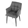 Jídelní židle, šedá, látka, DCH-J2139 GREY2