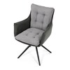 Jídelní židle, šedá, manšestrová látka, DCH-D1345 GREY2