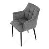 Jídelní židle, šedá, látka, DCH-J2139 GREY2