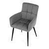 Jídelní židle, šedá, látka, DCH-P3146 SIL2