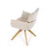 Jídelní židle, béžová, látka, DCH-D1348 CRM2