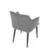 Jídelní židle, šedá, látka, DCH-J2139 GREY2