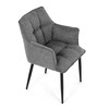 Jídelní židle, šedá, látka, DCH-J2139 GREY2