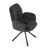 Jídelní židle, černá, látka, DCH-D1330 BK2