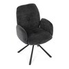 Jídelní židle, černá, látka, DCH-D1330 BK2