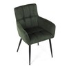 Jídelní židle, zelená, látka, DCH-P3146 GRN2