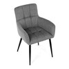 Jídelní židle, šedá, látka, DCH-P3146 SIL2