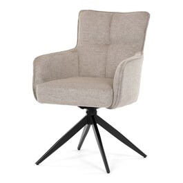 Jídelní židle, béžová, látka, DCH-P3170 LAN2