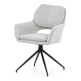 Jídelní židle, krémová, látka bouclé, DCH-T1156 CRM2