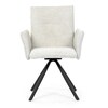 Jídelní židle, krémová, látka bouclé, DCH-W1117 CRM2