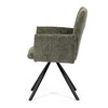 Jídelní židle, zelená, látka bouclé, DCH-W1117 GRN2