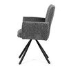 Jídelní židle, šedá, látka bouclé, DCH-W1117 GREY2