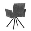 Jídelní židle, šedá, látka bouclé, DCH-W1117 GREY2