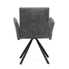 Jídelní židle, šedá, látka bouclé, DCH-W1117 GREY2