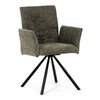 Jídelní židle, zelená, látka bouclé, DCH-W1117 GRN2