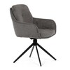 Jídelní židle, šedá, látka, DCH-P3174 GREY2
